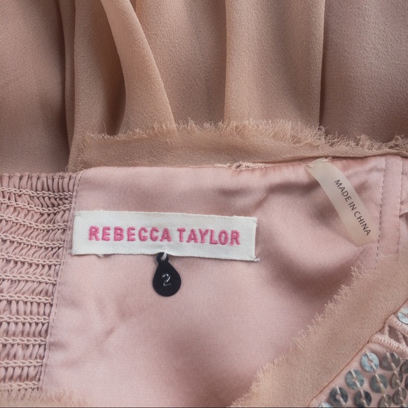 REBECCA TAYLOR Strapless Nude/Dusty Rose Color Mini Dress Women Size 2 - Picture 5 of 15